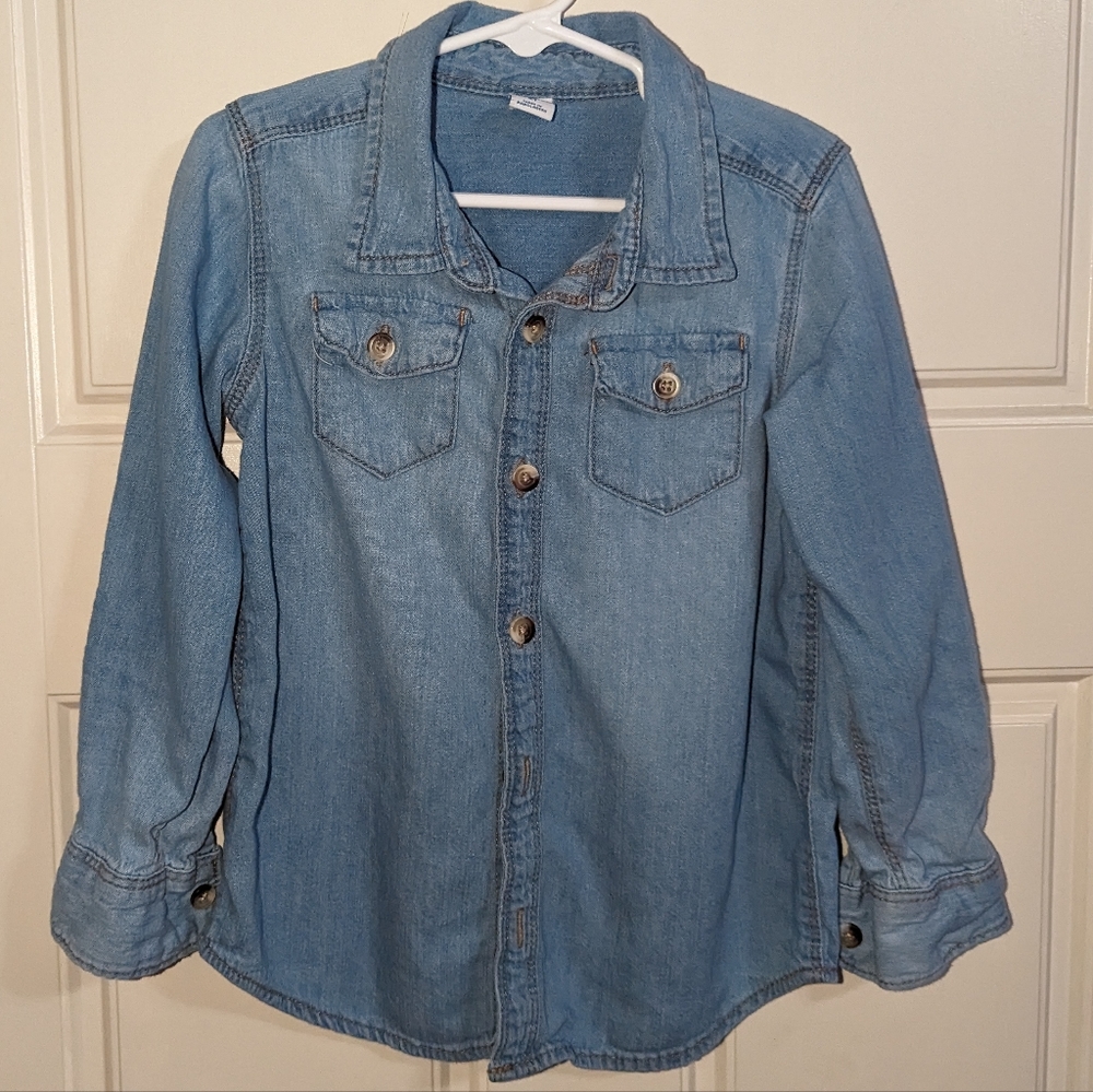 5T old navy denim button up boy girl gender neutral worn once like new